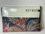 New Vintage 1989 Revman Kismet Ii Queen Sheet Flat Green Blue Paisley Nos B32. Fixed Price $44.99.