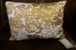 Anthology Gold Glam Collection Floral White Decorative Throw Pillow 13" X 18". Fixed Price $26.99.