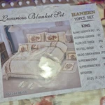 Haneen King Comforter Set 10PCS Beige Floral PSF244 Blanket Bedspread Pillowcase. Fixed Price $120.00.