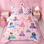 Jejeloiu Kids 7 Piece Princess Bedding Set Twin Size Pink Castle Include. Fixed Price $107.01.