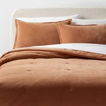 King Cotton Velvet Comforter And Sham Set Camel Threshold: Oeko-tex Certified,. Fixed Price $47.99.