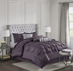 Madison Park 7PCS Bag Comforter Set Tufted Pleated Faux Silk Bedding. Fixed Price $40.00.