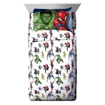 Avengers 3-PCS Twin Set For Kids Flat Sheet, Fitted And Pillowcas. Fixed Price $27.99.