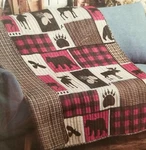 Virah Bella - Lodge Life 50"X60" Quilted Throw Bear Moose Deer Bird New. Fixed Price $21.99.