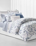 Ralph Lauren Willa Floral 3 Pc Comforter Set F/queen Chambray Cream Shams. Fixed Price $160.00.