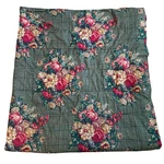 Vtg Ralph Lauren Catherine King Comforter 2 Shams Set Green Floral Houndstooth. Fixed Price $274.99.