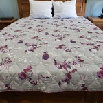 Living Quarters Comforter Queen Quilted Purple Gray Floral Reversible Cottage. Fixed Price $29.96.