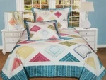 3 Pc Heritage Collection Kaleidoscope Twin Xl Quilt, Sham, And Tote Set Nip. Fixed Price $106.25.