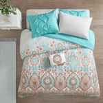 New Full Size Vinnie Comforter And Sheet Set Micro Fiber Aqua Intelligent Design. Fixed Price $49.90.