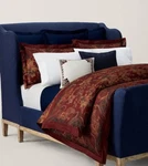 Nip Ralph Lauren Inez Red Paisley Cotton Sateen King Comforter Set 3PC. Fixed Price $441.79.
