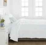 King Room Essentials Poly Percale Comforter Box Quilting White Light All Season. Fixed Price $37.95.