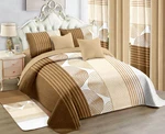 King Bed-in-a-bag 12-PIECE Abstract Brown Beige Modern Set With Bedspread Sheets. Fixed Price $69.98.