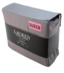 New Lauren Ralph Queen Size Charcoal Gray Sheet Set 100% Cotton Fits 18. Fixed Price $99.99.