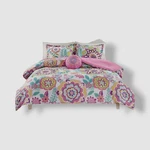 Mi Zone Kids Pink Floral 4-PIECE Comforter Set, Full/queen. Fixed Price $48.60.