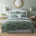 Laura Ashley Cotton Duvet Cover Multi-piece Sets (bramble Floral-forest Green). Fixed Price $169.99.