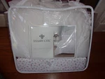 Rachel Ashwell Shabby Chic White Ruffle Ribbon Queen Comforter Sham Sheet Set 7P. Fixed Price $93.99.