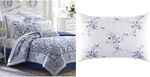 Charlotte Blue Comforter Set With Shams, Bed Skirt & Pillow. Fixed Price $231.99.