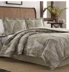 Raffia Palms 4-PIECE Brown Botanical Cotton King Comforter Set. Fixed Price $170.00.