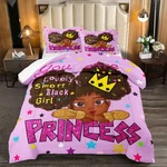Jiospet African American Black Girl Full Comforter Set Kids Teen Bedding. Fixed Price $102.54.