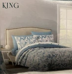 Adorn Home 4 Piece Comforter & Coverlet Set, (white Bluesh Green, King. Fixed Price $99.77.