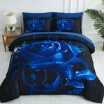 Xruibed Blue Comforter Set Full 7 Piece In Bag Rose Sheet. Fixed Price $96.19.