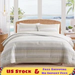 Tommy Bahama Canal Island Stripe Reversible 3-PIECE Comforter Set. Fixed Price $99.72.