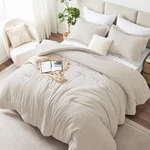 Cozylux Oversized Queen Comforter Set 3PC 98X98 Beige Luxury All-season Bedding. Fixed Price $118.98.