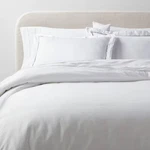 Threshold Duvet Cover Set Cotton Sateen, White/light Teal Green, Full/queen. Fixed Price $23.79.