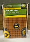 John Deere Tractor Twin Bed Skirt Brown Plaid Collection Farm New. Fixed Price $7.99.