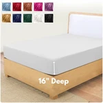 16" Deep Fitted Queen King Size Elastic Corner Mattress Cover Bed Sheets. Fixed Price $8.99.