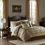 Madison Park Essentials Zara 16 Piece Jacquard Comforter Set With 2 Bed Sheet. Fixed Price $233.99.