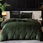 Velvet Duvet Cover King Set Dark Green Comforter 3PCS Ultra Soft Bre. Fixed Price $90.99.