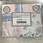 *metropolitan Bamboo Home Hypoallergenic 2500 Thread Ct King Size Bed Sheet Set. Fixed Price $25.00.