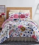 Studio Ambrosia Floral Reversible Comforter Mini Set 3PC Wshams Full/queen Nwt. Fixed Price $89.95.