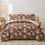 Lodge Wildlife Comforters Set Queen Size - 7 Pieces Cabin Deer Bear Rustic Farmh. Fixed Price $57.35.