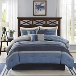Madison Park MP10-1638 Collins Comforter Set Bed Bag Cal KING104X92 Blue. Fixed Price $181.56.