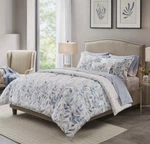 Madison Park Essentials Queen 100% Polyester 8-PC. Comforter Set Blue Reversible. Fixed Price $129.00.