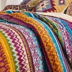 Lodge King Quilt Set : Red Green Siesta Southwestern Native Tribal. Fixed Price $139.45.