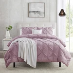 Clara Clark California King Duvet Cover Set - Dusty Purple Pintuck 3 Piece. Fixed Price $56.86.