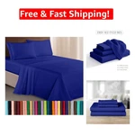 Luxurious 1500 Thread Count Microfiber King Bed Sheet Set, Royal Blue Elegance. Fixed Price $40.47.
