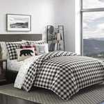 Eddie Bauer - King Comforter Set, Cotton Reversible Bedding, Buffalo Plaid. Fixed Price $88.99.