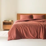 Burnt Orange King Comforter Set - 3 Pieces Waffle Dobby Weave Texture. Fixed Price $54.35.