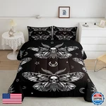 Feelyou Boys Boho Moth Comforter Set Full Size Men Gothic Skull Bedding. Fixed Price $76.17.