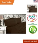 Chic Embroidered Chocolate Brown California King 4-PIECE Bed Sheet Set 1500 Tc. Fixed Price $59.99.