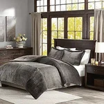 Madison Parker Corduroy Ultra Soft Luxry Plush King Comforter Set Gray 3 Pc. Fixed Price $74.25.