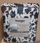 Wrangler Cow Print Brown/black Plush 3 Pc Full/queen Set Comforter ,2 Shams New. Fixed Price $129.99.