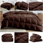 Luxury Premium Soft Stripe Chocolate Comforter Goose Down Alternative Queen Size. Fixed Price $145.06.
