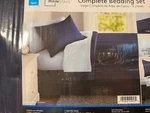 New 6 Piece Navy Twin Size Comforter Set Bedspread Bag Bedding Sheets. Fixed Price $30.00.