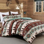 Chezmoi Collection Audun Southwestern Cowboys Aztec Printed Comforter Set. Fixed Price $52.99.
