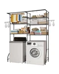 Vevor Over Washer And Dryer Storage Shelf Two Row 6 Tiers Rack Black. Fixed Price $99.99.